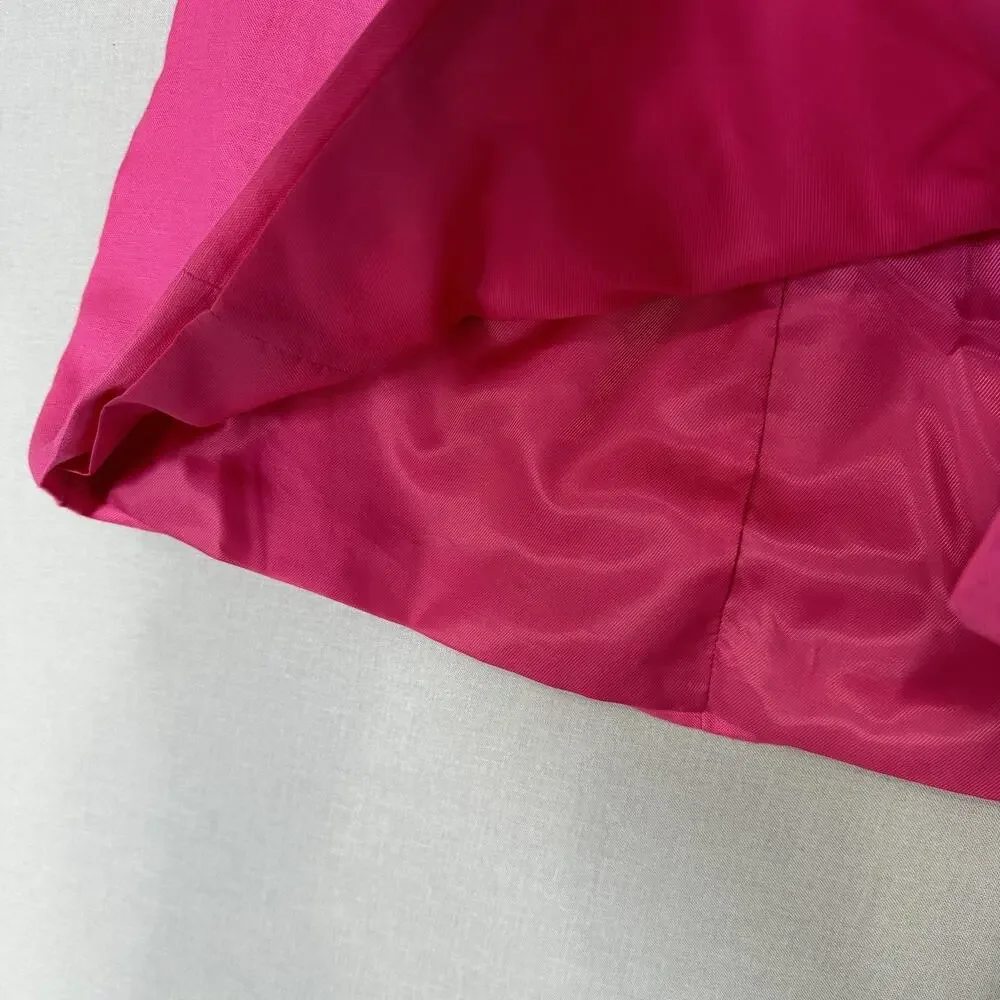 ASTR The Label Covina Skirt Womens Small‎ Pink Linen Blend Mini Side Slit Resort